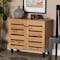 Baxton Studio Gisela Modern and Contemporary Oak Brown Finished Wood 2-Door Shoe Storage Cabinet 189-11993-ZORO - alternate 1